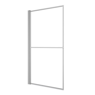 Goodhome Ezili Straight Chrome Effect Frame Bath Screen (W) 850Mm (H) 1400Mm