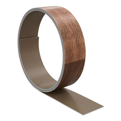 Goodhome Kala Walnut Effect Brown Worktop Edging Strip, (L)3M (W)42Mm