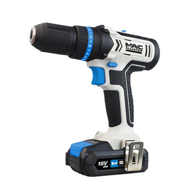 Mac Allister 18V Li-Ion Brushed Cordless Combi Drill (1 X 2Ah) - Mcd18-Li-2 - Refurbished