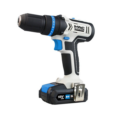 Mac Allister Solo 18V Li-Ion Brushed Cordless Combi Drill (2 X 2Ah) - Mcd18-Li-2