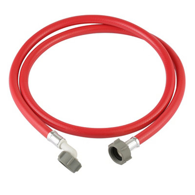 Flomasta Red British Standard Pipe Parallel (Bspp) Female Washing Machine Hose, (L)2.5M (Dia)¾"