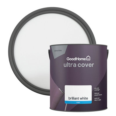 Goodhome Ultra Cover White Matt Emulsion Paint, 2.5L