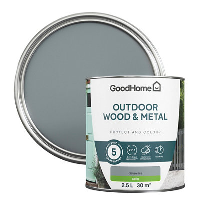 Goodhome Outdoor Delaware Satinwood Multi-Surface Paint, 2.5L