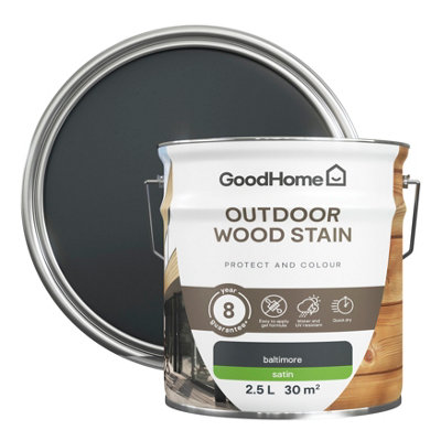 Goodhome Outdoor Baltimore Satin Quick Dry Wood Stain, 2.5L