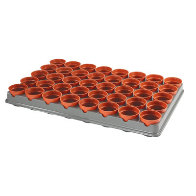 Verve Black & Terracotta Pot & Tray (L)59.5Cm, Set
