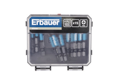 Erbauer Ph2 Screwdriver Bits (L)50Mm, Set Of 15