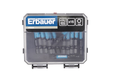 Erbauer Tx30 Screwdriver Bits (L)50Mm, Set Of 15