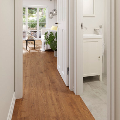 Goodhome Skara Wood Effect Laminate Flooring, 2.54M²