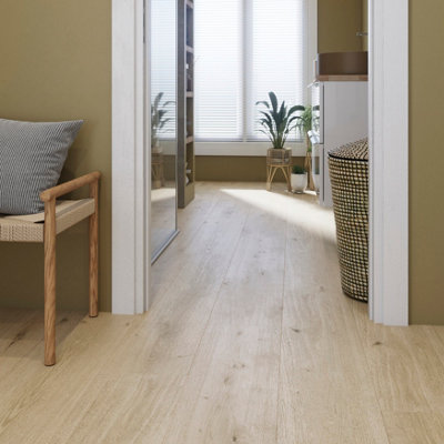 Goodhome Bicester Parquet Look Oak Effect Laminate Flooring, 1.85M²