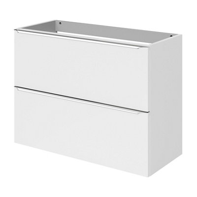 Goodhome Imandra Slimline Gloss White Wall-Mounted Bathroom Cabinet (H) 600Mm (W) 800Mm