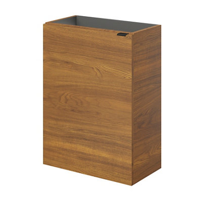 Goodhome Imandra Compact Walnut Effect Single Wall-Mounted Bathroom Cloakroom Unit (H) 550Mm (W) 440Mm