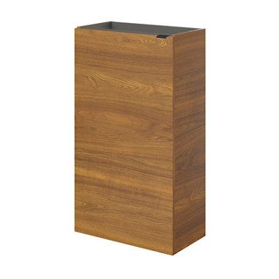 Goodhome Imandra Compact Walnut Effect Single Freestanding Bathroom Cloakroom Unit (H) 790Mm (W) 440Mm