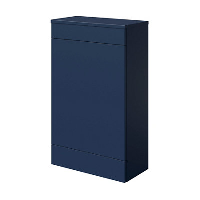 Goodhome Imandra Matt Blue Modern Freestanding Toilet Cabinet (H)840Mm X (W)500Mm