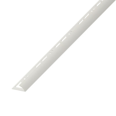 Diall White 6Mm Round Pvc External Edge Tile Trim