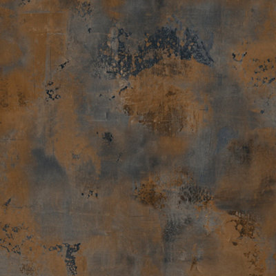 Goodhome Fuch Navy Concrete Effect Textured Wallpaper