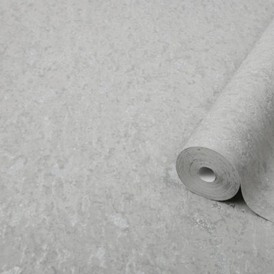 Goodhome Avington Silver Effect Textured Wallpaper