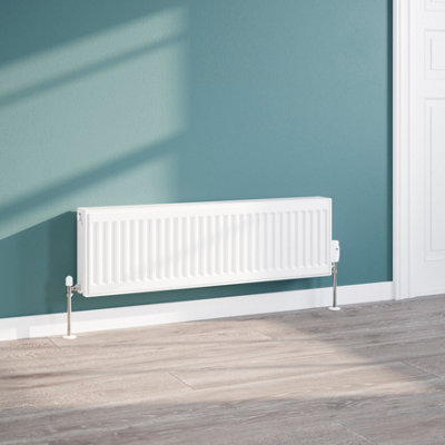 Flomasta White Type 22 Double Panel Radiator, (W)1000Mm X (H)300Mm