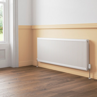 Flomasta White Type 11 Single Panel Radiator, (W)1400Mm X (H)600Mm