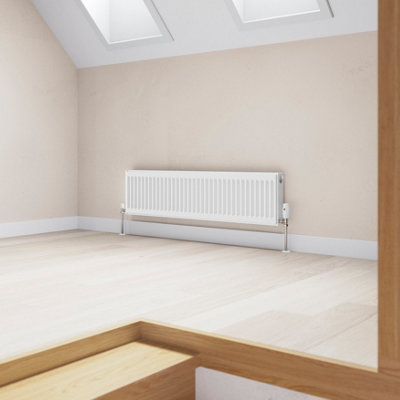 Flomasta White Type 11 Single Panel Radiator, (W)1200Mm X (H)300Mm