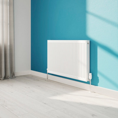 Flomasta White Type 21 Double Panel Radiator, (W)900Mm X (H)600Mm