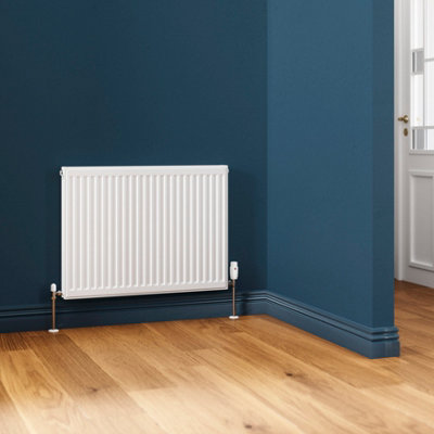 Flomasta White Type 21 Double Panel Radiator, (W)800Mm X (H)600Mm