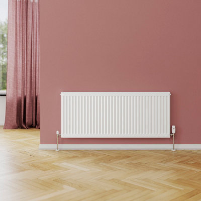 Flomasta White Type 21 Double Panel Radiator, (W)1200Mm X (H)500Mm