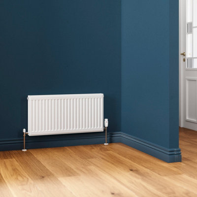Flomasta White Type 21 Double Panel Radiator, (W)900Mm X (H)400Mm