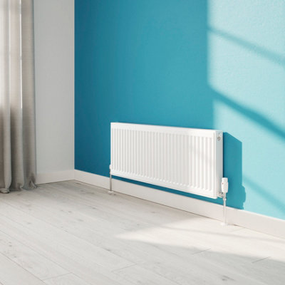 Flomasta White Type 21 Double Panel Radiator, (W)1100Mm X (H)400Mm