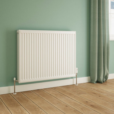 Flomasta White Type 22 Double Panel Radiator, (W)900Mm X (H)700Mm