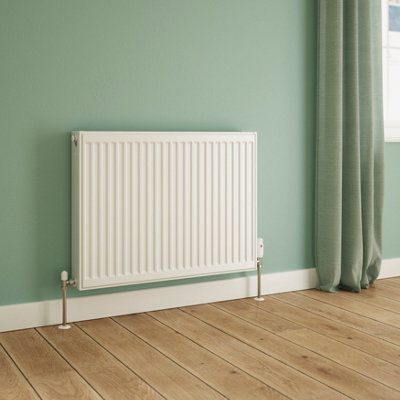 Flomasta White Type 22 Double Panel Radiator, (W)800Mm X (H)600Mm