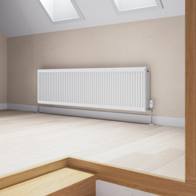 Flomasta White Type 22 Double Panel Radiator, (W)1800Mm X (H)500Mm