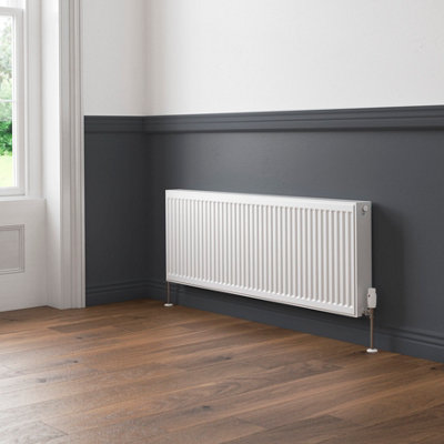 Flomasta White Type 22 Double Panel Radiator, (W)1400Mm X (H)500Mm