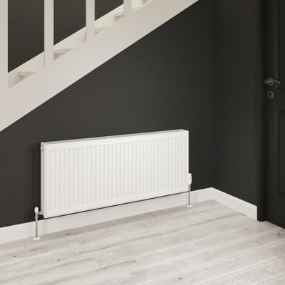 Flomasta White Type 22 Double Panel Radiator, (W)1200Mm X (H)500Mm
