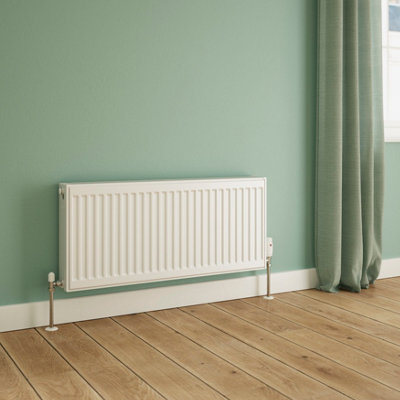 Flomasta White Type 22 Double Panel Radiator, (W)900Mm X (H)400Mm