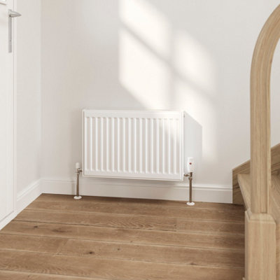 Flomasta White Type 22 Double Panel Radiator, (W)600Mm X (H)400Mm