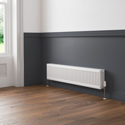Flomasta White Type 22 Double Panel Radiator, (W)1400Mm X (H)300Mm