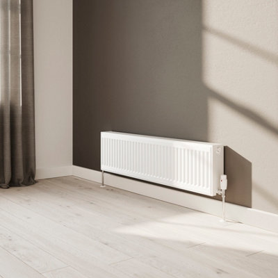 Flomasta White Type 22 Double Panel Radiator, (W)1200Mm X (H)300Mm