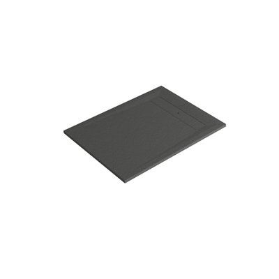 Goodhome Luiro Matt Black Rectangular Reversible Drainer Shower Tray (L)1200Mm (W)900Mm (H) 32Mm