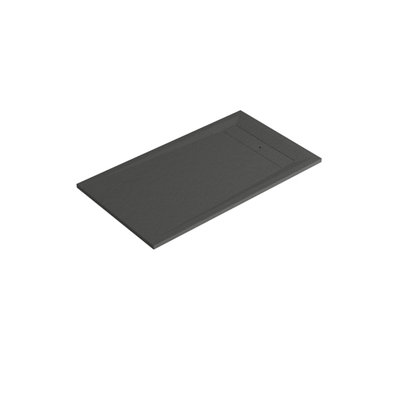 Goodhome Luiro Matt Black Rectangular Reversible Drainer Shower Tray (L)1400Mm (W)800Mm (H) 35Mm