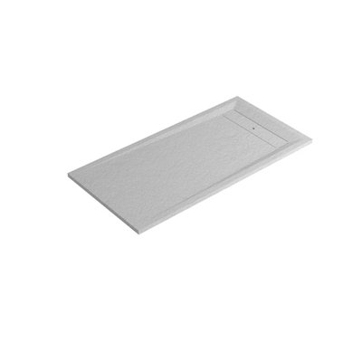Goodhome Luiro Matt White Rectangular Reversible Drainer Shower Tray (L)1600Mm (W)800Mm (H) 38Mm