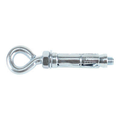 Diall M10 Hex O-Hook Steel Shield Anchor (L)75Mm, Pack Of 2