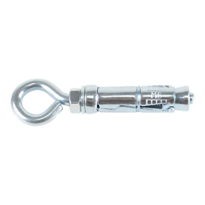 Diall M6 Hex O-Hook Steel Shield Anchor (L)50Mm, Pack Of 2