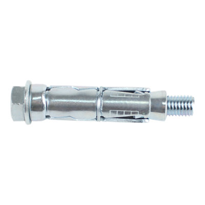 Diall M8 Hex Bolt Steel Shield Anchor (L)65Mm, Pack Of 4