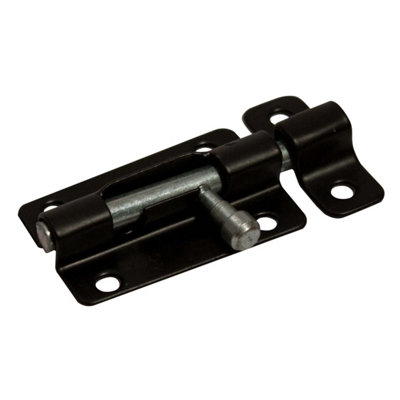 Blooma Black Steel Barrel Door Bolt (L)64Mm (W)38Mm