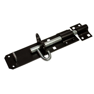 Blooma Black Steel Brenton Door Bolt (L)152Mm (W)45Mm