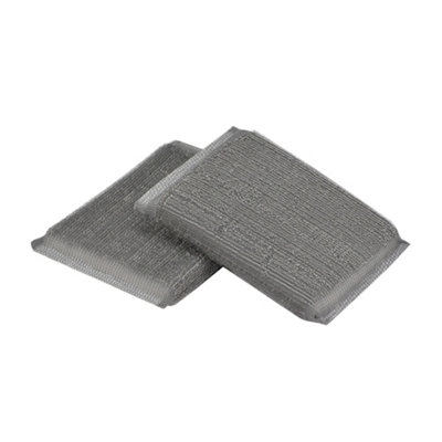 B&Q Silver Stainless Steel Scourer, Pack Of 2