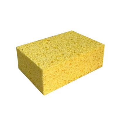 B&Q Brown Yellow Cellulose Multi-Surface Dish Sponge