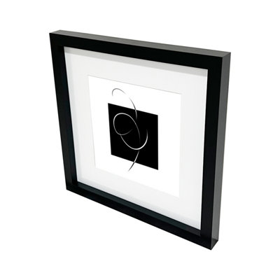 Goodhome Matt Black Pine Effect Plain Single Picture Frame (H)32.6Cm X (W)32.6Cm