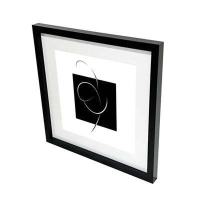 Goodhome Matt Black Pine Effect Plain Single Picture Frame (H)42.6Cm X (W)42.6Cm