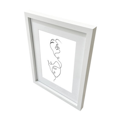 Goodhome Matt White Pine Effect Plain Single Picture Frame (H)42.6Cm X (W)32.6Cm